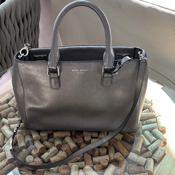 henri bendel Handbags - Henri Bendel Gray Satchel with Adjustable Strap